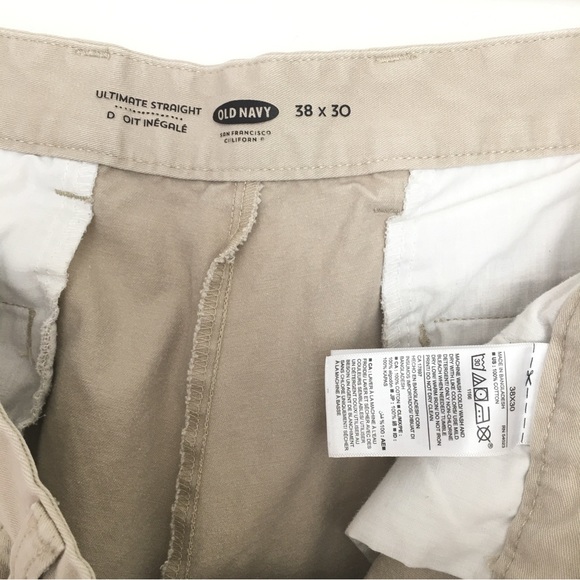 Old Navy Ultimate Staight Khaki Pants Men 38 x 30 - Picture 3 of 3